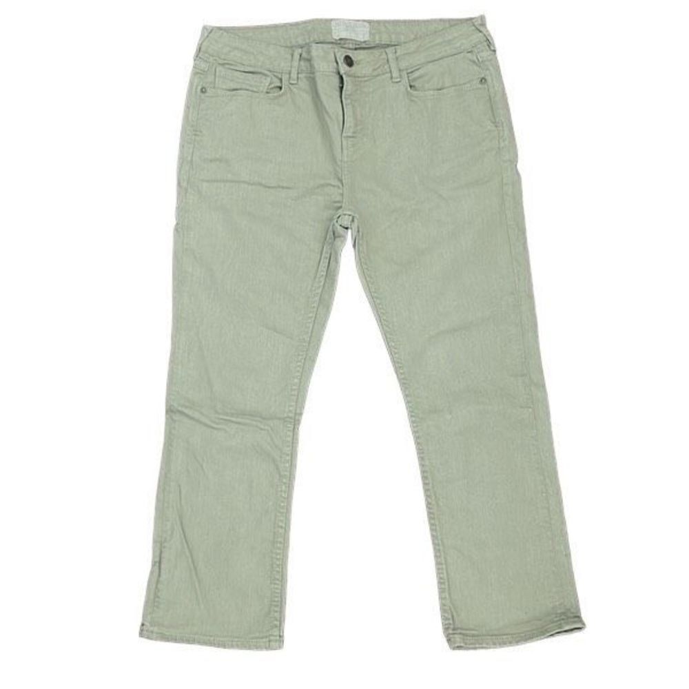 Fat Face Denim Womens Crop Jeans Cotton Stretch Straight Leg Sage Green Size 8